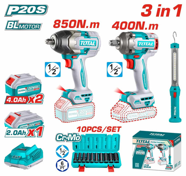 Cordless drill set 850Nm Total TOSLI241195